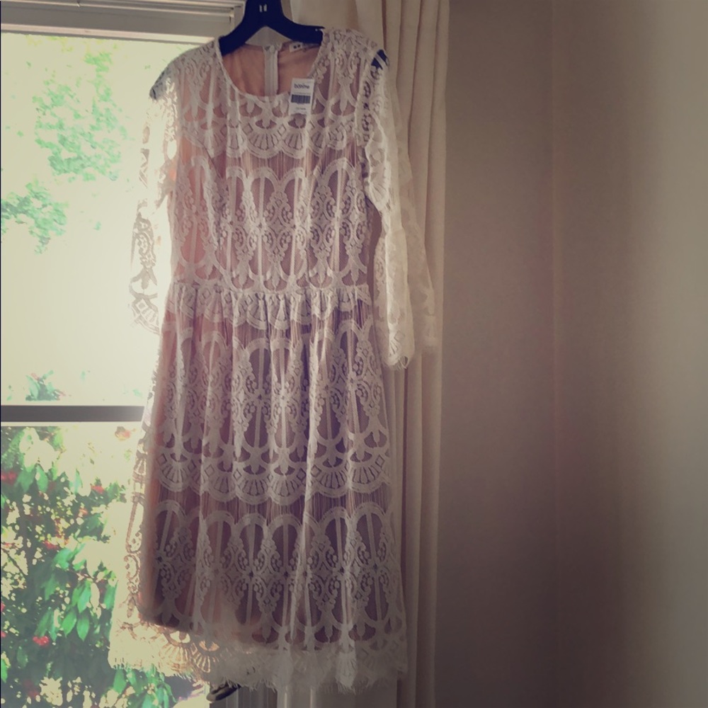 Cream lace dress